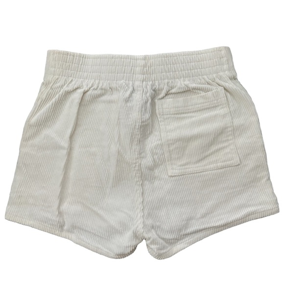 Hammies Retro Corduroy High Waist Shorts White - Picture 2 of 3